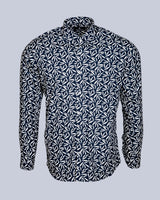 JADE BLACK AND WHITE FLORAL PRINTED PREMIUM COTTON SHIRT