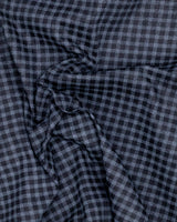 VENUS BLACK AND GRAY WINDOWPANE COTTONSHIT