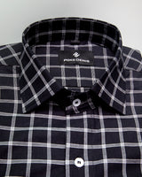 JADE BLACK CHECKED PREMIUM COTTON SHIRT