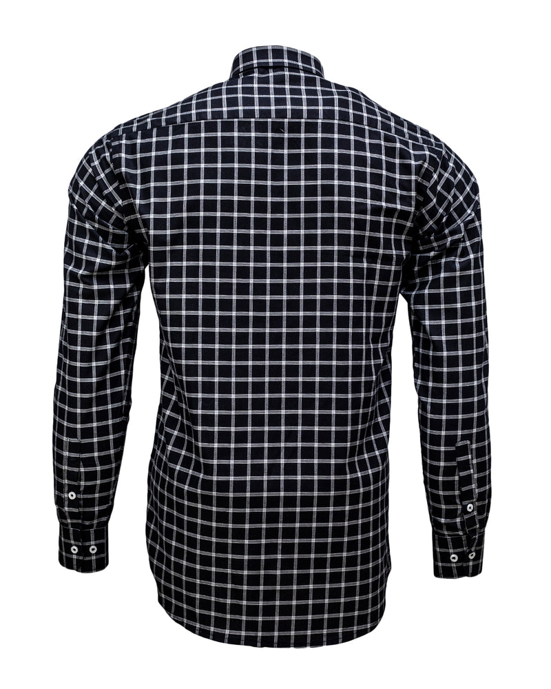 JADE BLACK CHECKED PREMIUM COTTON SHIRT