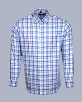 Gant Green Bright White &  Pink-Green Multicolored Plaid Royal Oxford Checks Premium Cotton Shirt