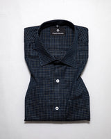 JADE BLACK MICRO CHECK PREMIUM GIZA COTTON SHIRT