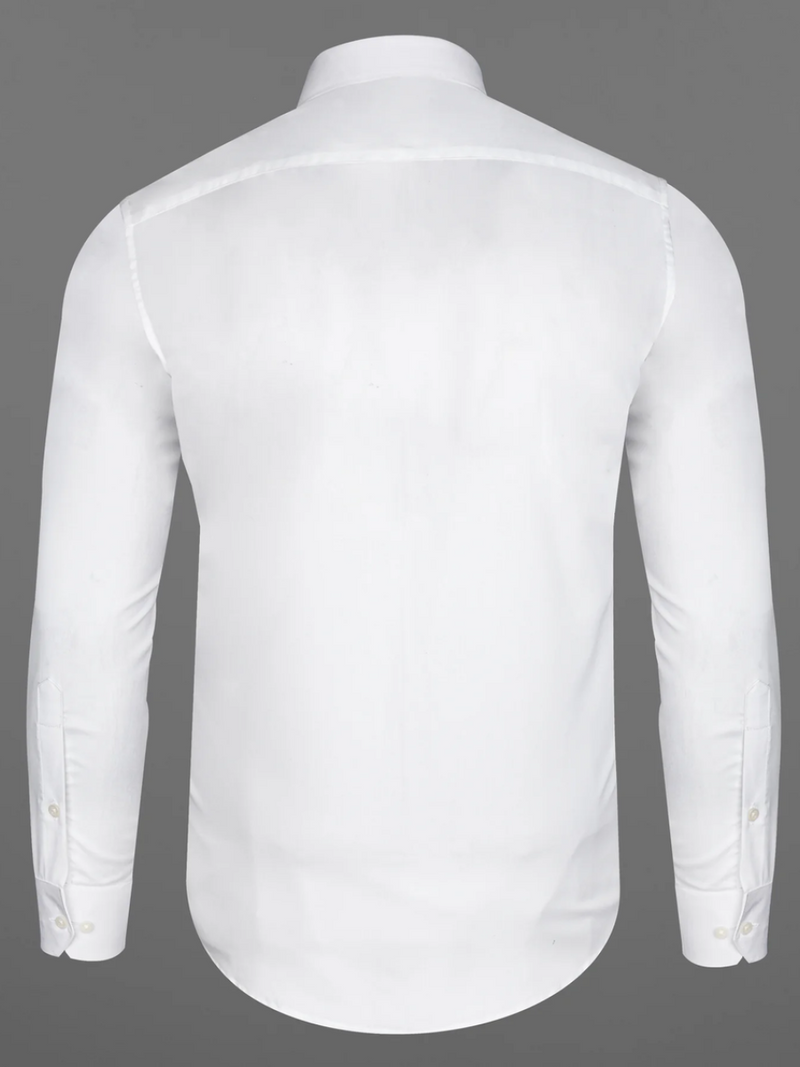 WARMING WHITE PLAIN COTTON SHIRT