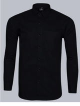 king's black plain shirt