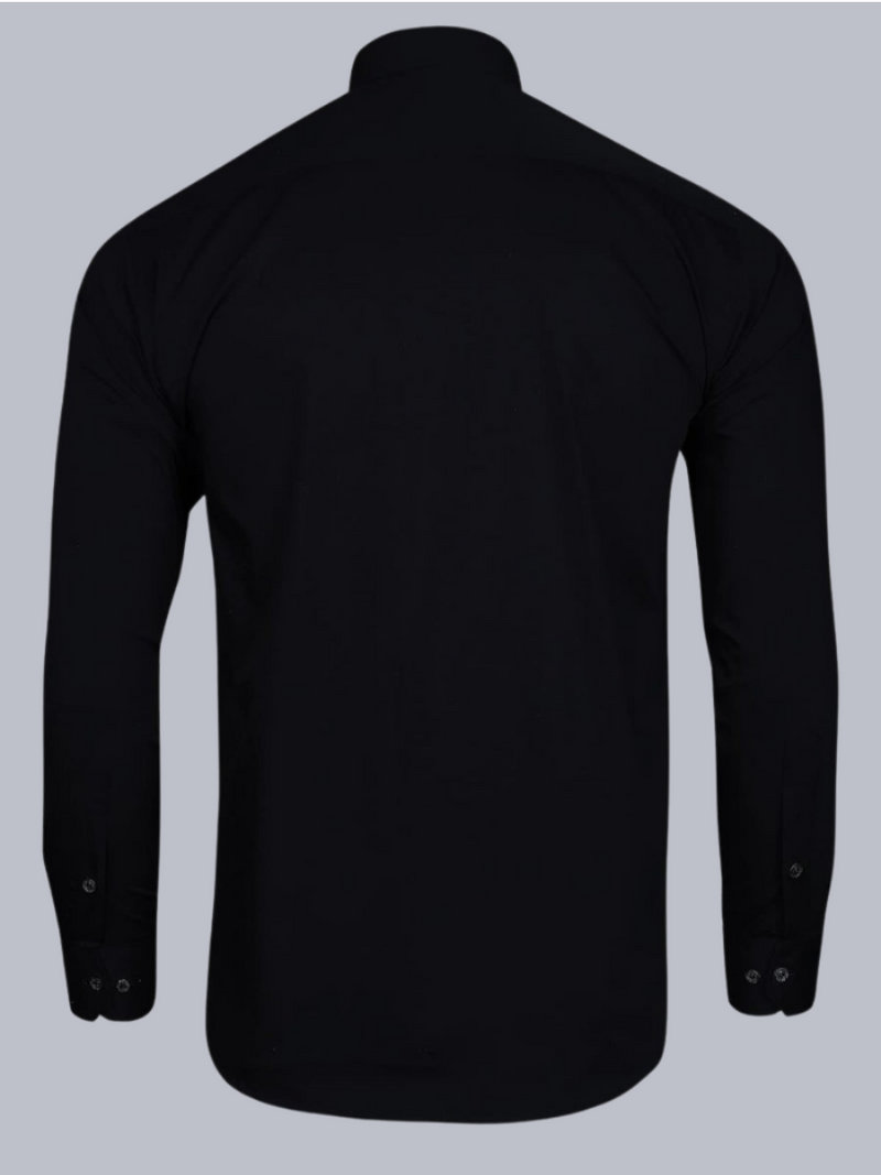 king's black plain shirt