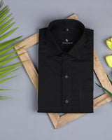 king's black plain shirt