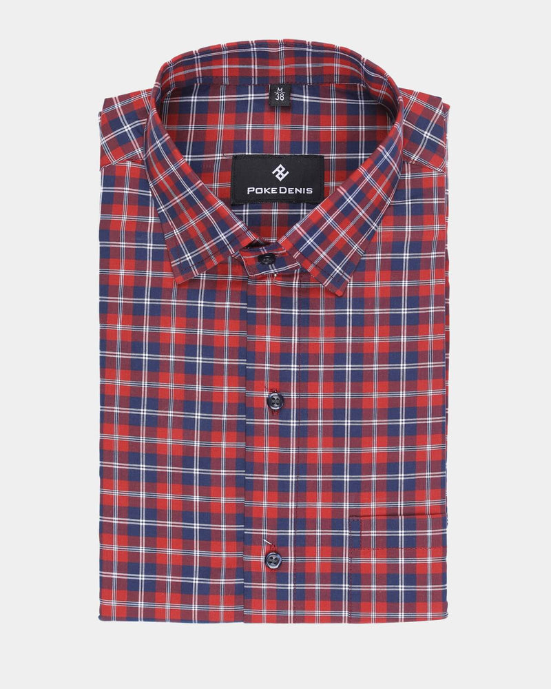 comfortable red check shirt