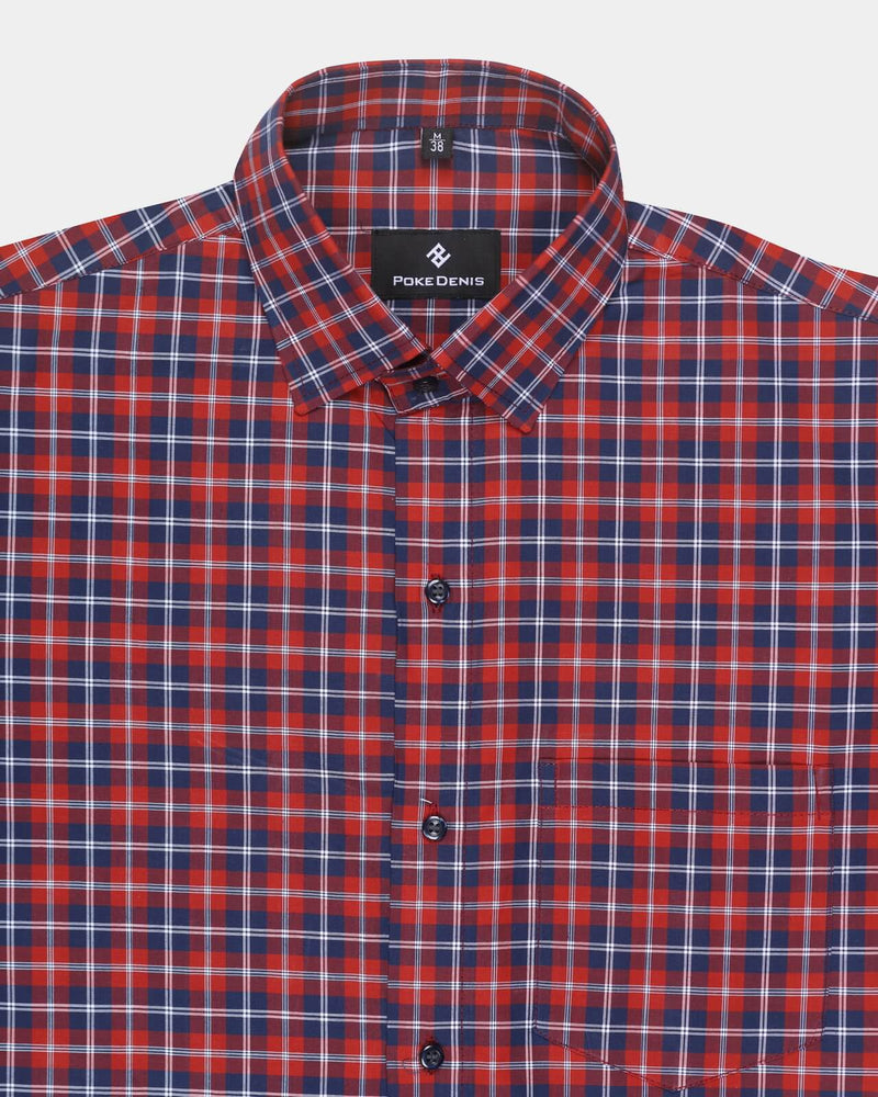 comfortable red check shirt