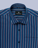 ULTRAMARINE PINK-GRAY STRIPED PREMIUM COTTON SHIRT