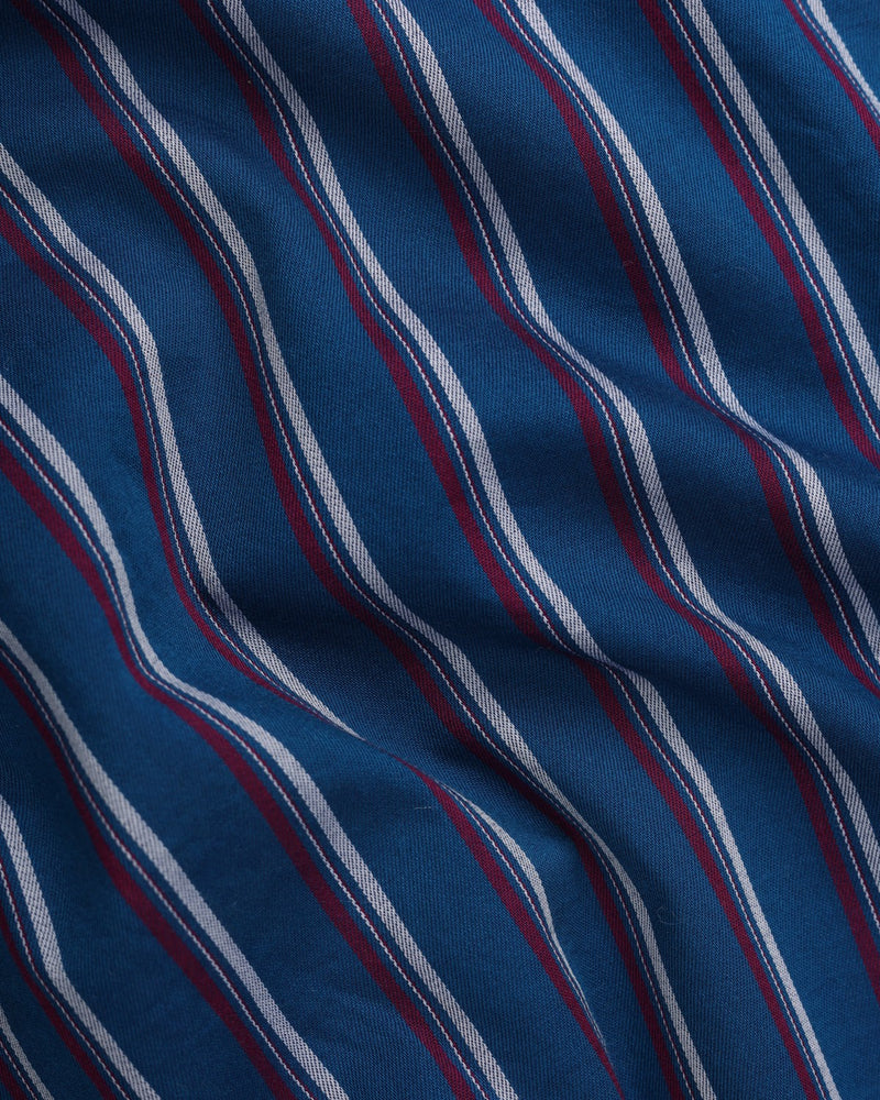 ULTRAMARINE PINK-GRAY STRIPED PREMIUM COTTON SHIRT