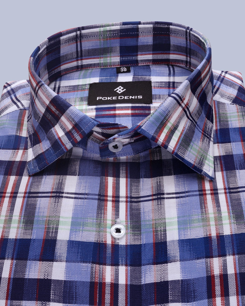 PEWTER IN BLUE CHECKS PREMIUM OXFORD SHIRT