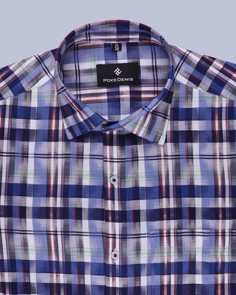 PEWTER IN BLUE CHECKS PREMIUM OXFORD SHIRT