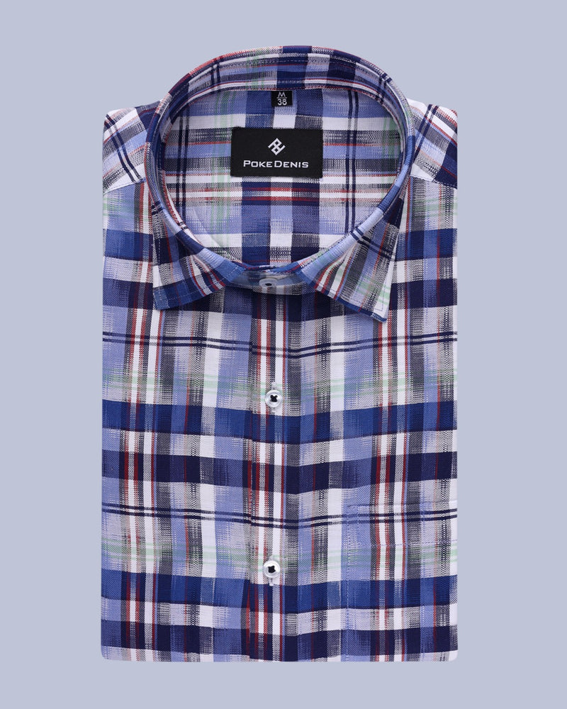 PEWTER IN BLUE CHECKS PREMIUM OXFORD SHIRT