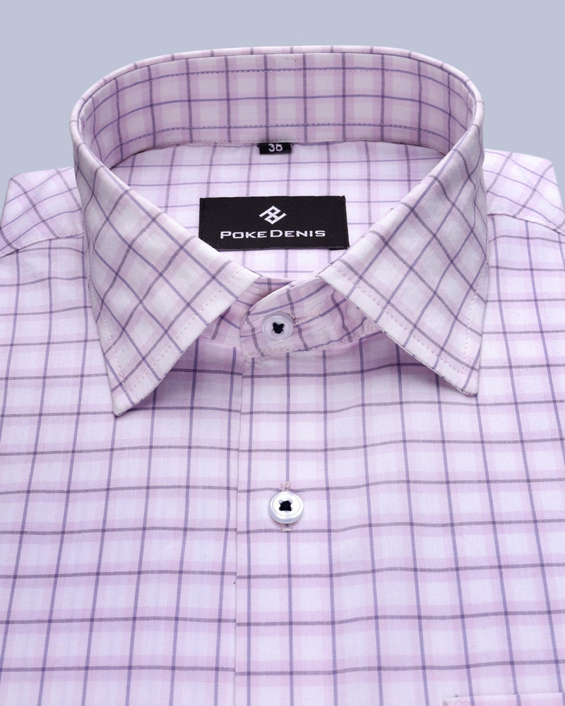 LIGHTEN PINK WITH CHECKS SOFT COTTON SHIRT