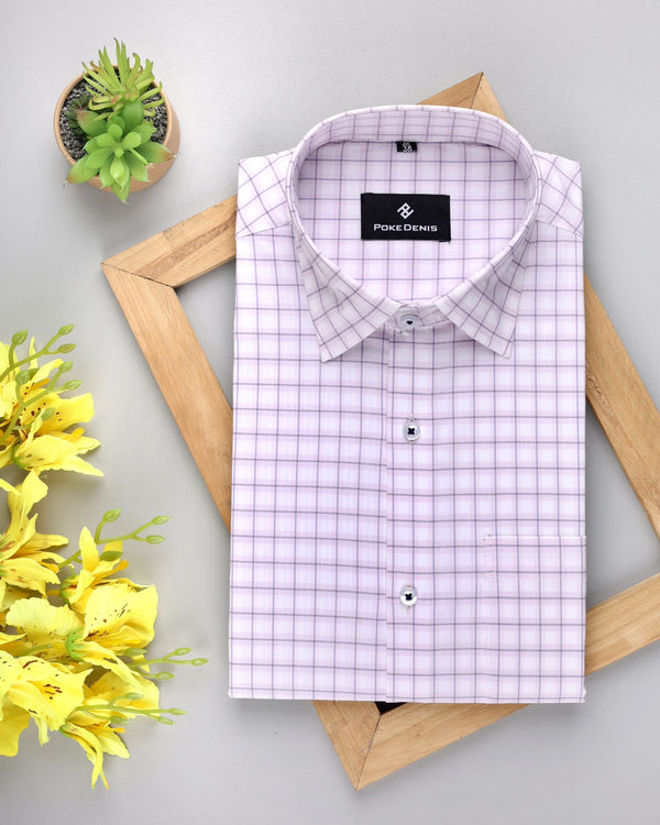 LIGHTEN PINK WITH CHECKS SOFT COTTON SHIRT