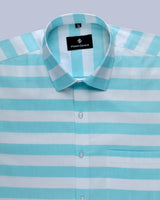 HORIZONE WHITE STRIPED SOFT COTTON SHIRT