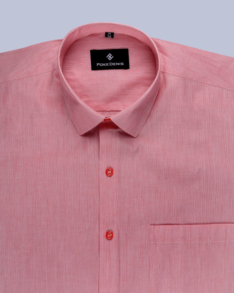 LUMINAIRE PEACH STRIPED OXFORD SHIRT