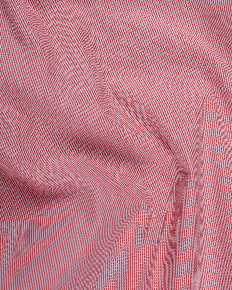 LUMINAIRE PEACH STRIPED OXFORD SHIRT