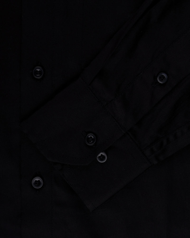 king's black plain shirt