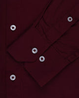 ELEGANT MAROON PLAIN TWILL PREMIUM COTTON SHIRT