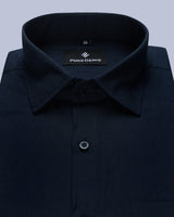 ROYAL BLUE PLAIN PREMIUM TWILL COTTON SHIRT