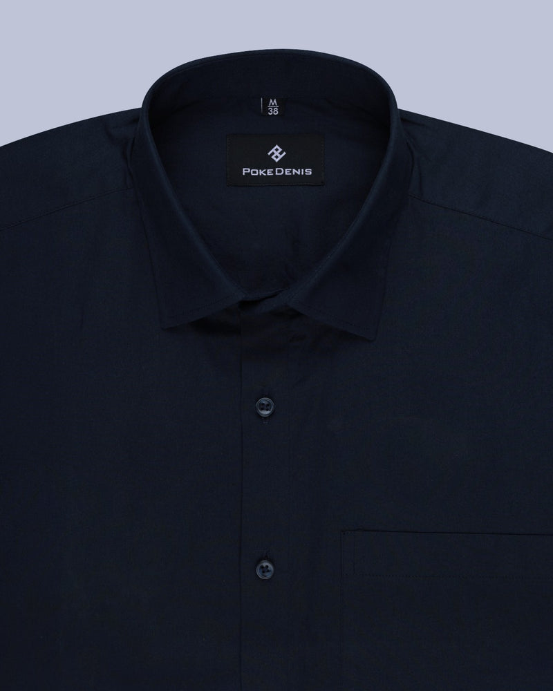 ROYAL BLUE PLAIN PREMIUM TWILL COTTON SHIRT