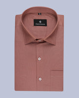 RUST PEACH PLAIN PREMIUM COTTON SHIRT