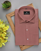 RUST PEACH PLAIN PREMIUM COTTON SHIRT