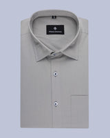 CLOUD GREY LUXURIOUS OXFORD COTTON SHIRT