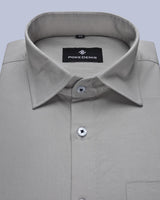 CLOUD GREY LUXURIOUS OXFORD COTTON SHIRT