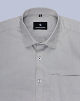 CLOUD GREY LUXURIOUS OXFORD COTTON SHIRT