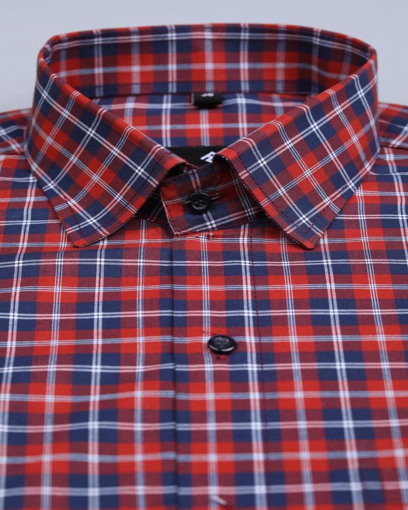 comfortable red check shirt